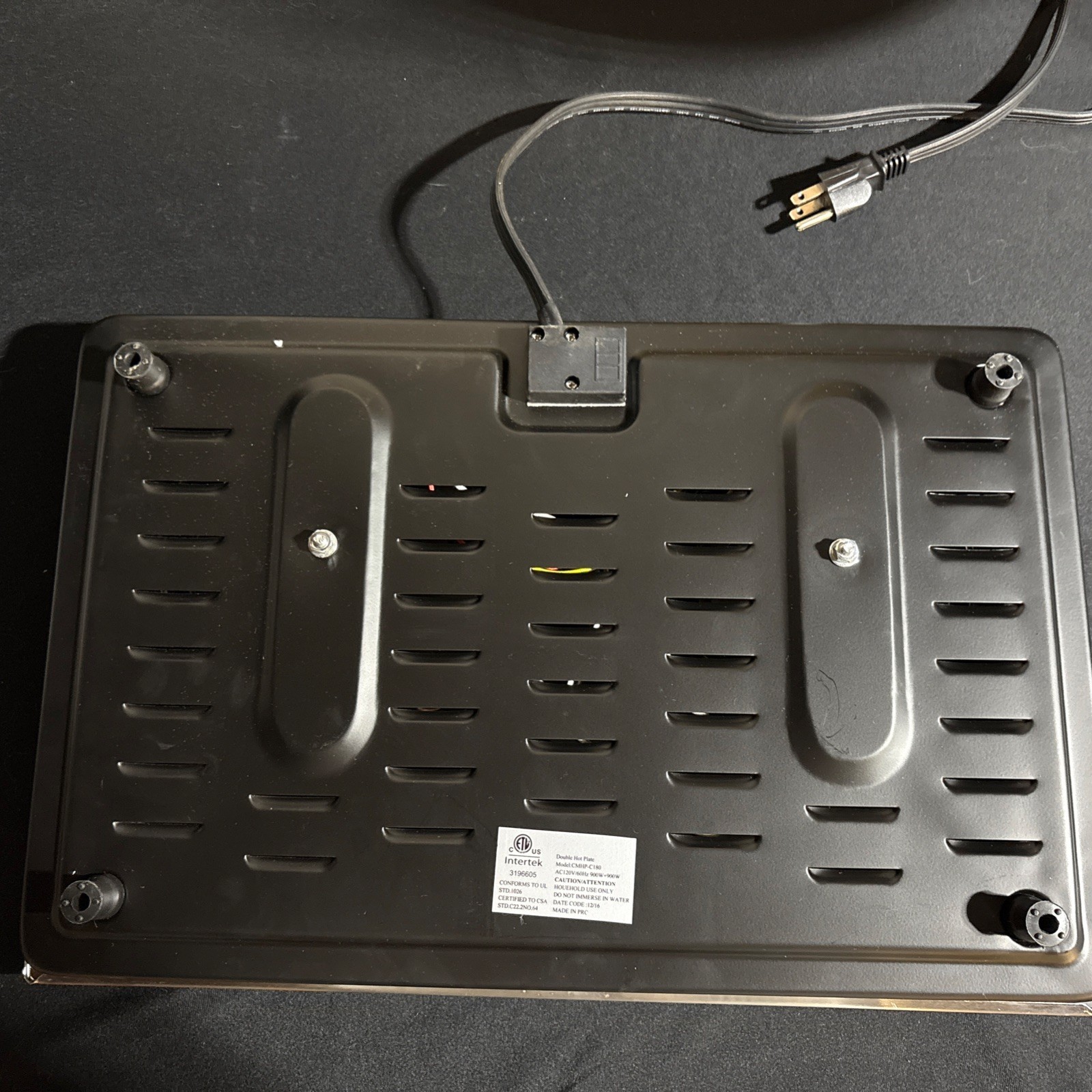 Cusimax 1800W Ceramic Electric Hot Plate Dual Control CMHP-C180