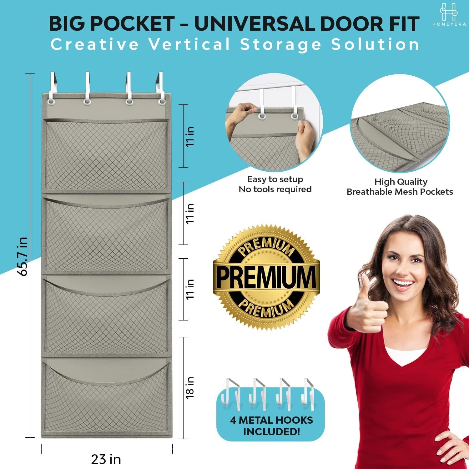 Over Door Stuffed Animal Storage for Stuffies, Baby Accessories, and Toy