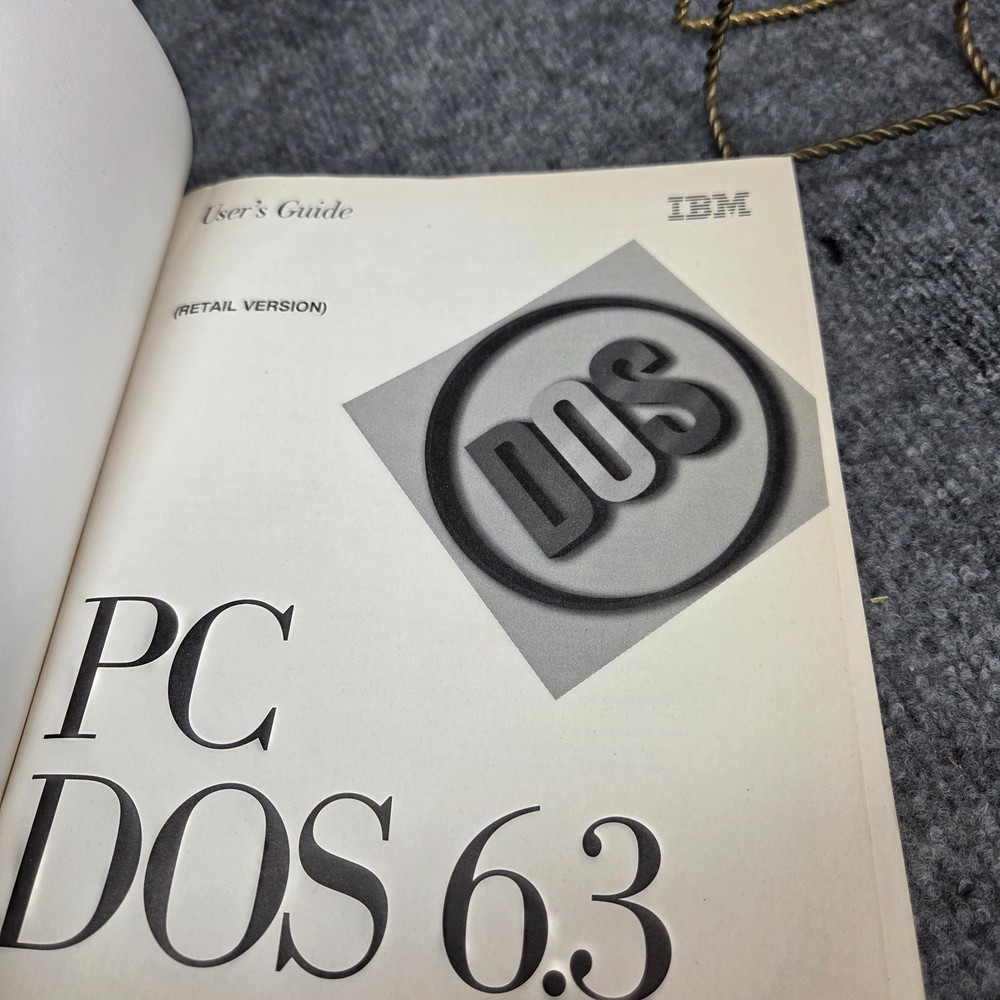 PC DOS 6.3, IBM User's Guide & Installation Guide Vintage 90s