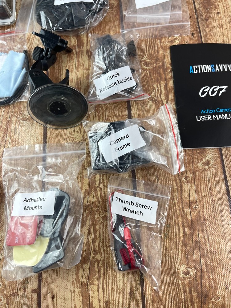 Action Savvy Camera And Attachments 007 New Open box