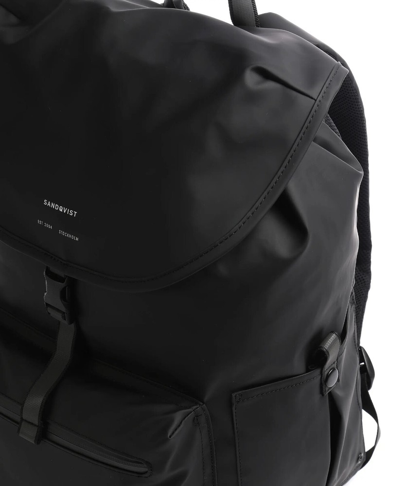 SANDQVIST Stream Abel Backpack 15″ recycled polyester black (100% Genuine)