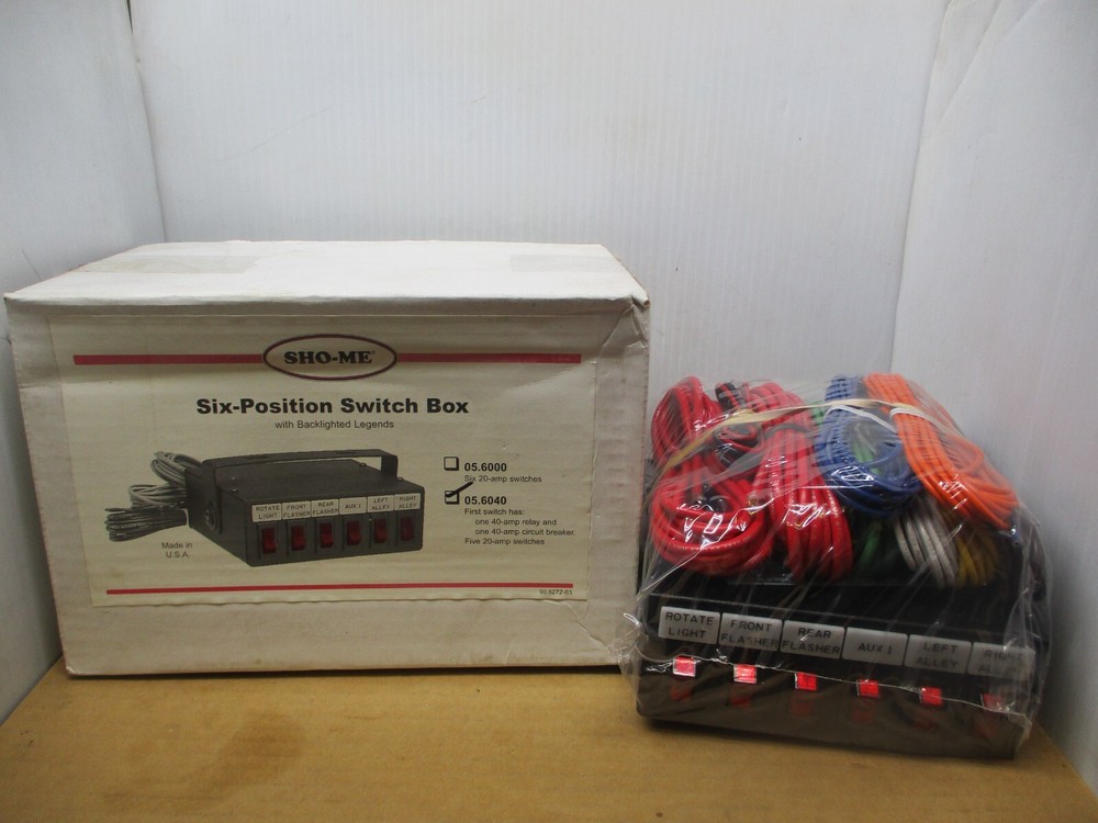 SHO-ME Six Position Switch Box with Backlighted Legends 05.6040