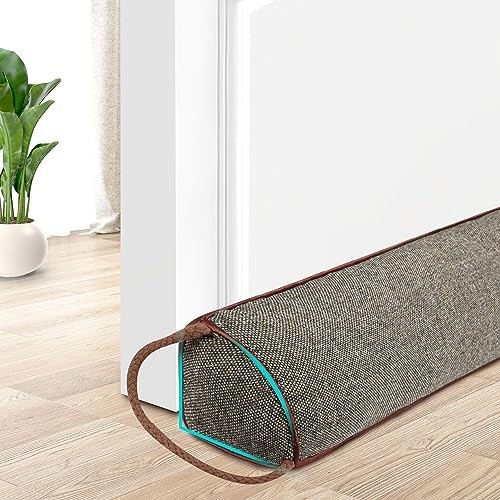 Under Door Draft Stoppers 32 Inch, Heavy Triangle Stop Draft 32 inch Brown