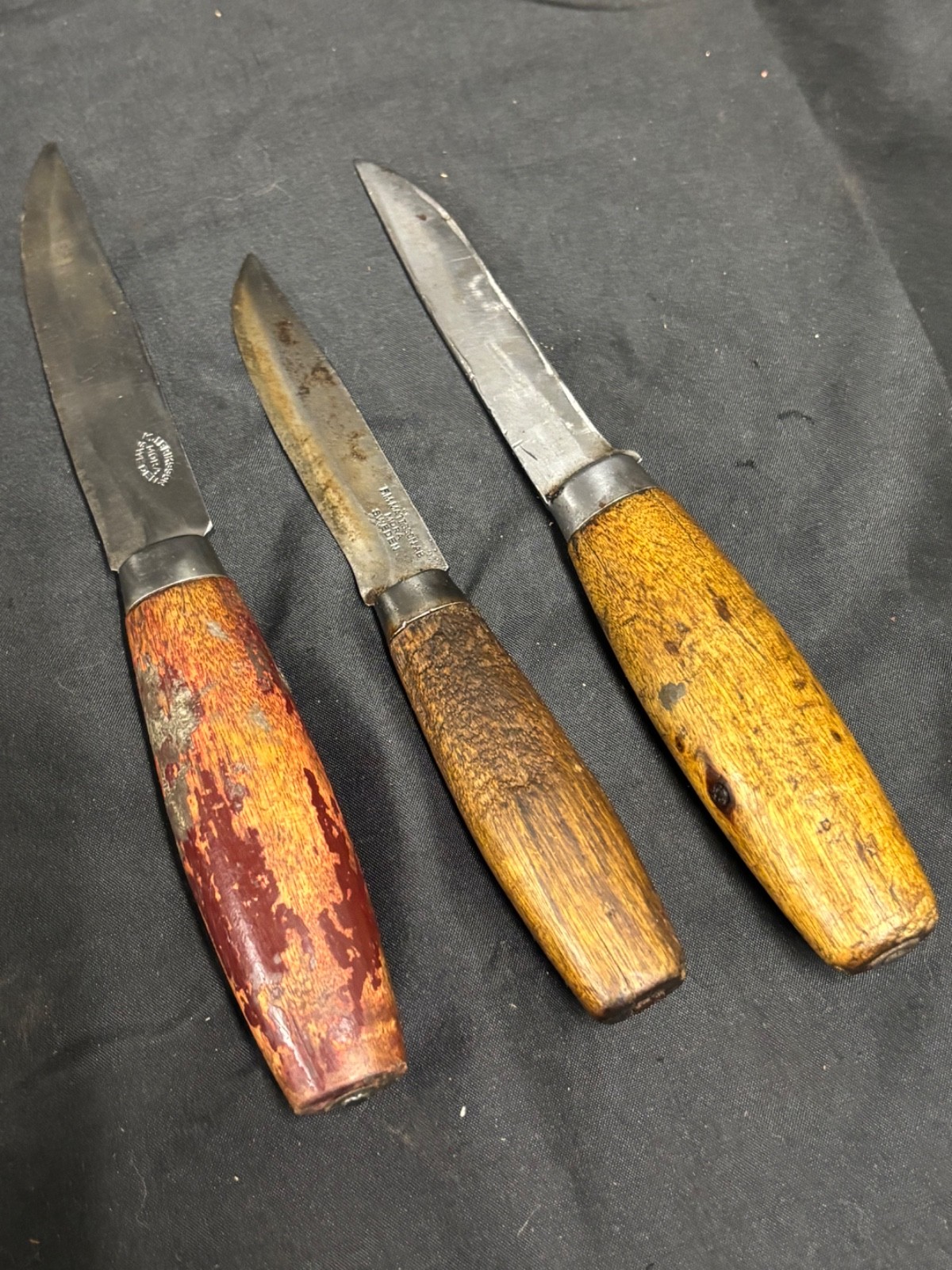 Vintage Mora Knife Lot Swedish Knives F M Mattsson Mora KJ Eriksson Military 3 C