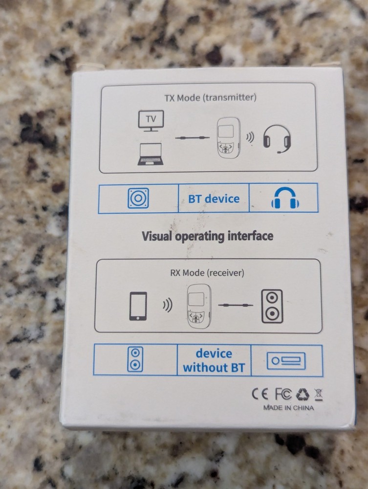 Visible Wireless Audio Adapter Bluetooth Brand New Open Box,