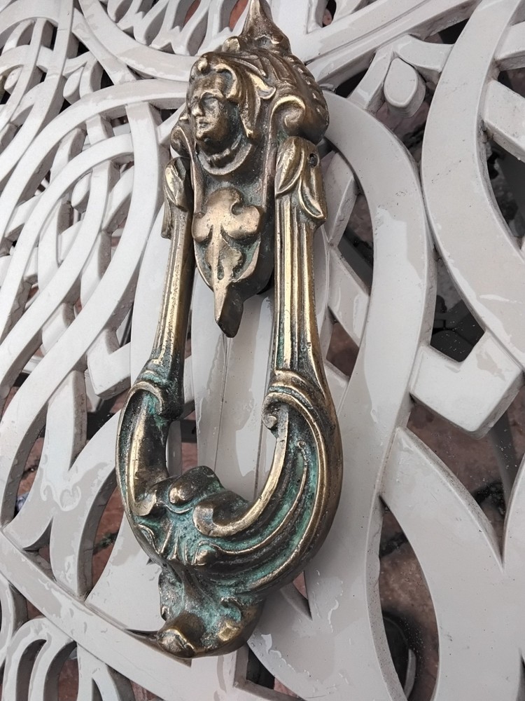 Antique Brass Victorian Era Door Knocker