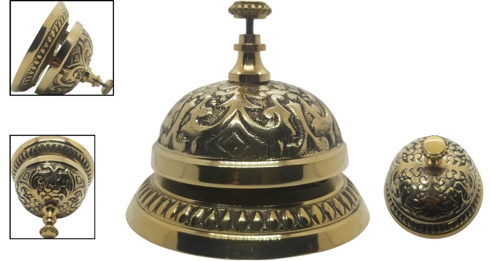 Solid Brass Victorian Style Service Desk Bell