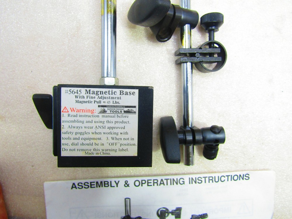 Magnetic base gauge holder by Cen-Tech