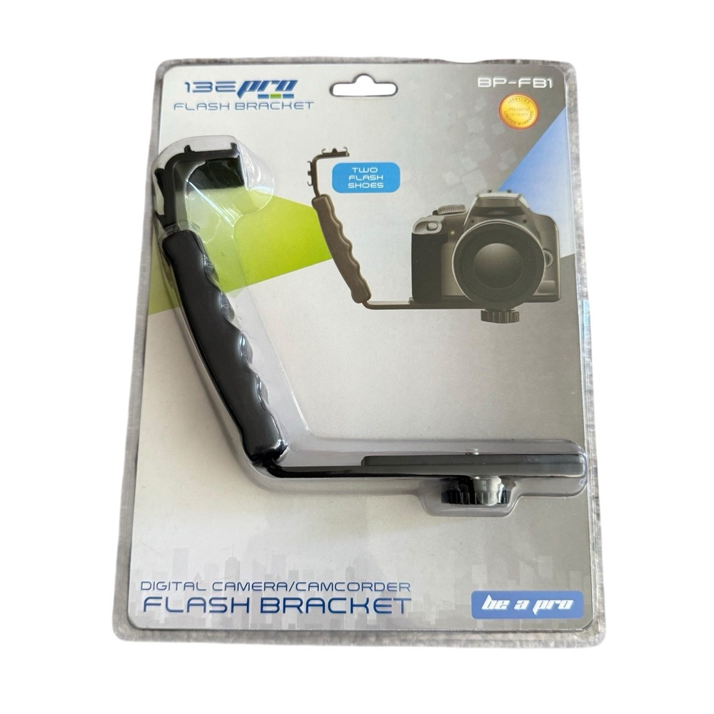 Be-Pro Heavy Duty Photography L Bracket with 2 Flash Shoe Mounts