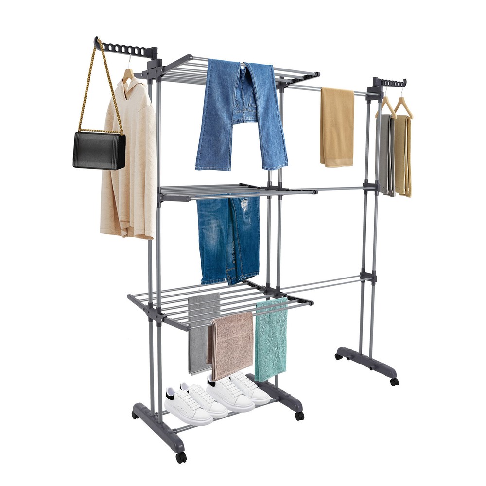 Foldable Clothes Drying Rack, Foldable Drying Rack, 3-Tier Folding Drying Rack