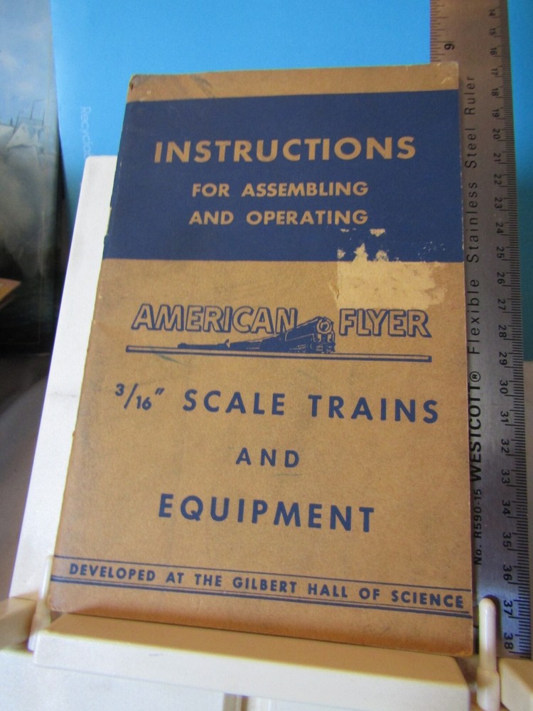 1949 American Flyer Instructions For Assembling and Operating 3/16" Scale Trains