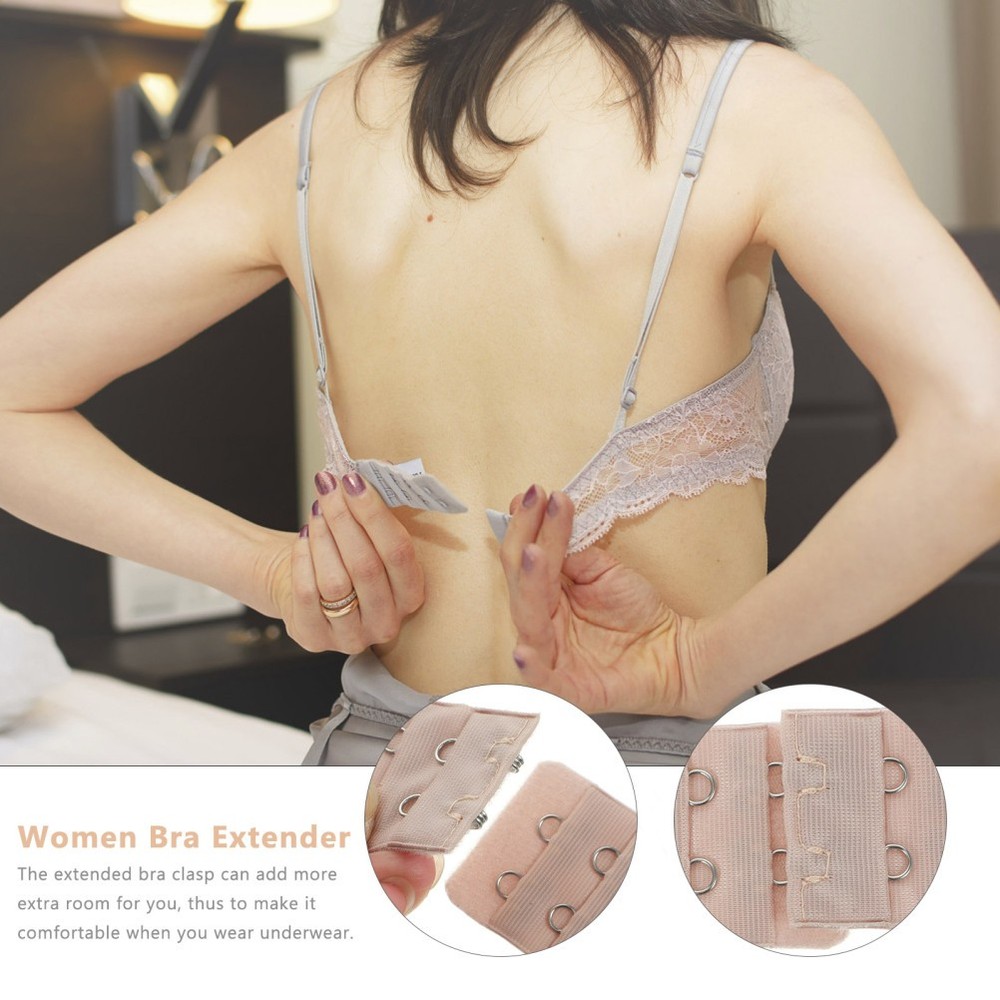 20pcs Bra Hook Extension Strap Bra Extender 3 Hooks 2 Rows Adjustable Length