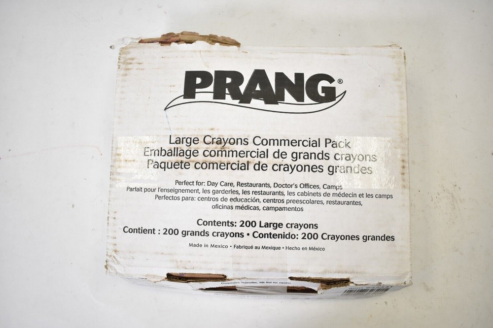 Prang Large Crayons Commercial Master Pack Assorted Colors 200 Pack Non-Toxic
