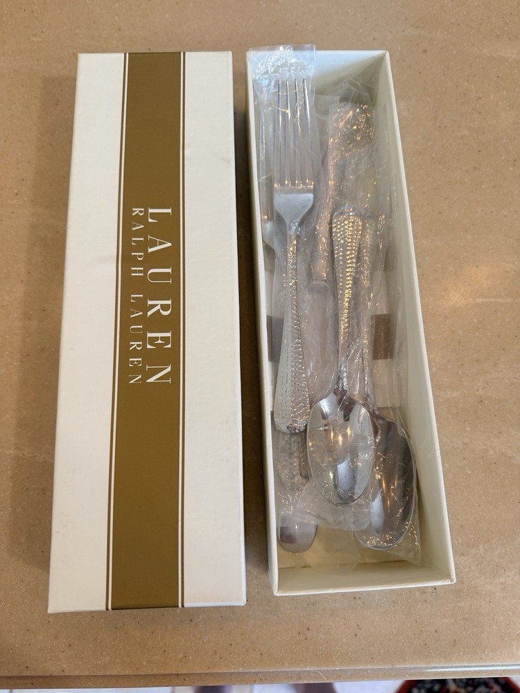 Ralph Lauren Hewitt 18/10 5pc Flatware Place Setting