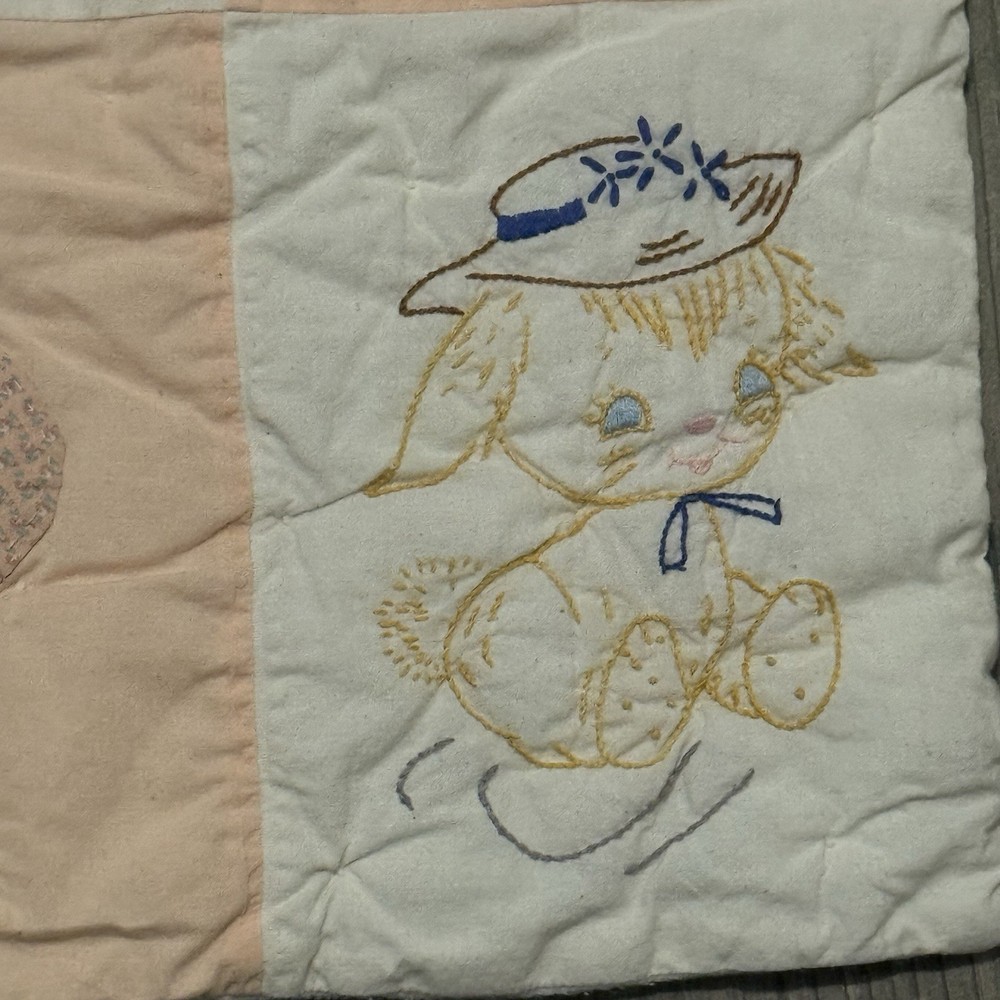 Handmade Embroidered Children’s Quilt throw
