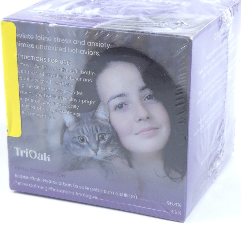 Tri-Oak Cat Calming Pheromone Diffuser Refills 4 Pack