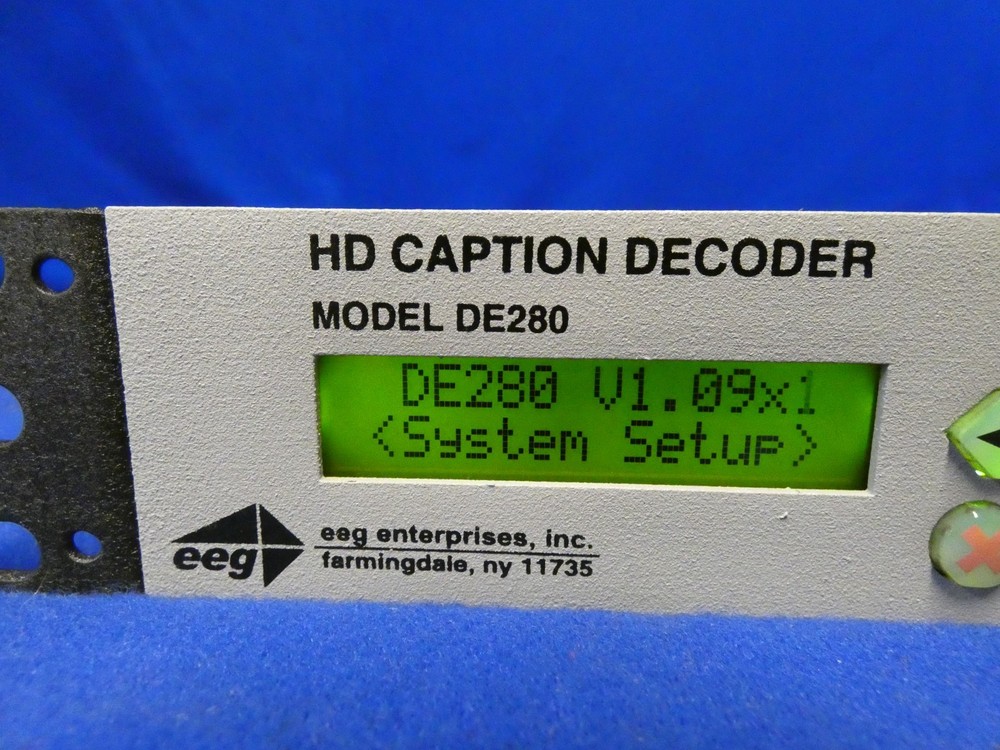 EEG DE280 HD Caption Decoder (tested to power on, NO Login, NO Password)