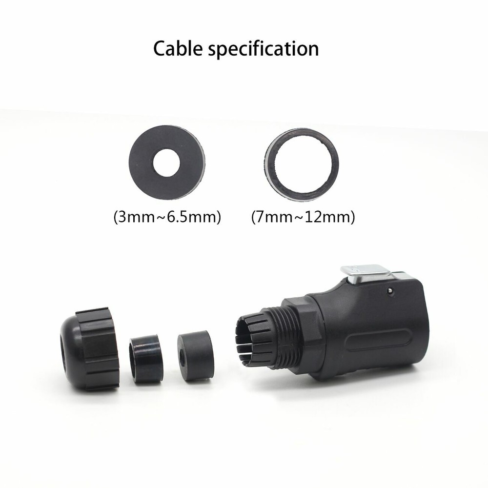 XHP20 Waterproof 4Pin Power Connector Plug Socket,LED Light Wire Cable Connector