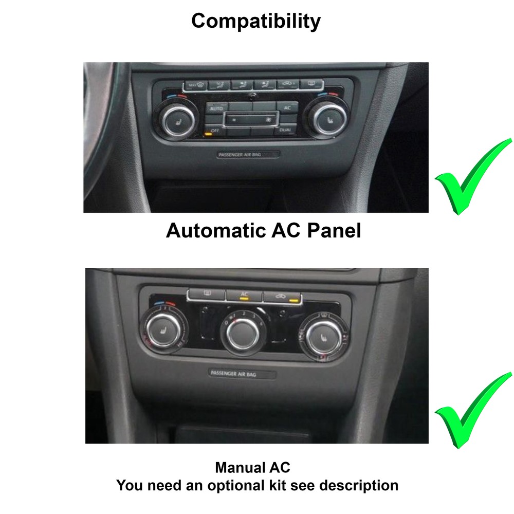 For VW Golf VI 1K 6.9" Touchscreen Digital Climate Control AC Panel