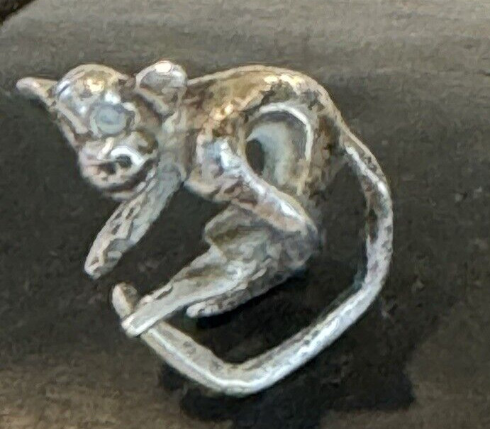 Vintage Sterling Minature Monkey - RARE- England