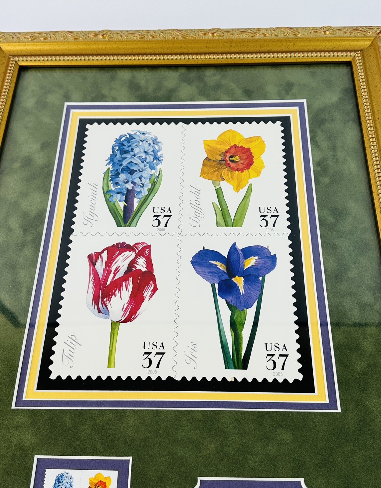USPS Spring Flowers First Day of Issue Framed Stamps 2005 Lowell Herrero 15x21