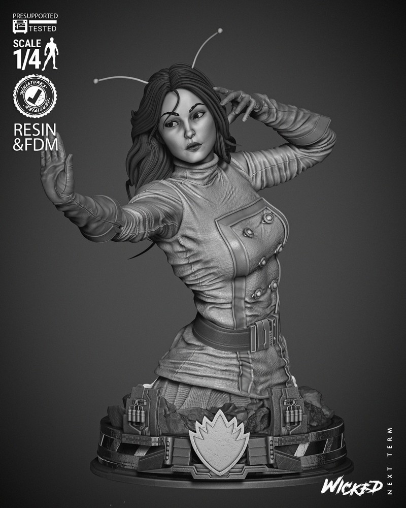 Mantis comic version bust Resin Sculpture Statue Model Kit Unpainted/Unassem