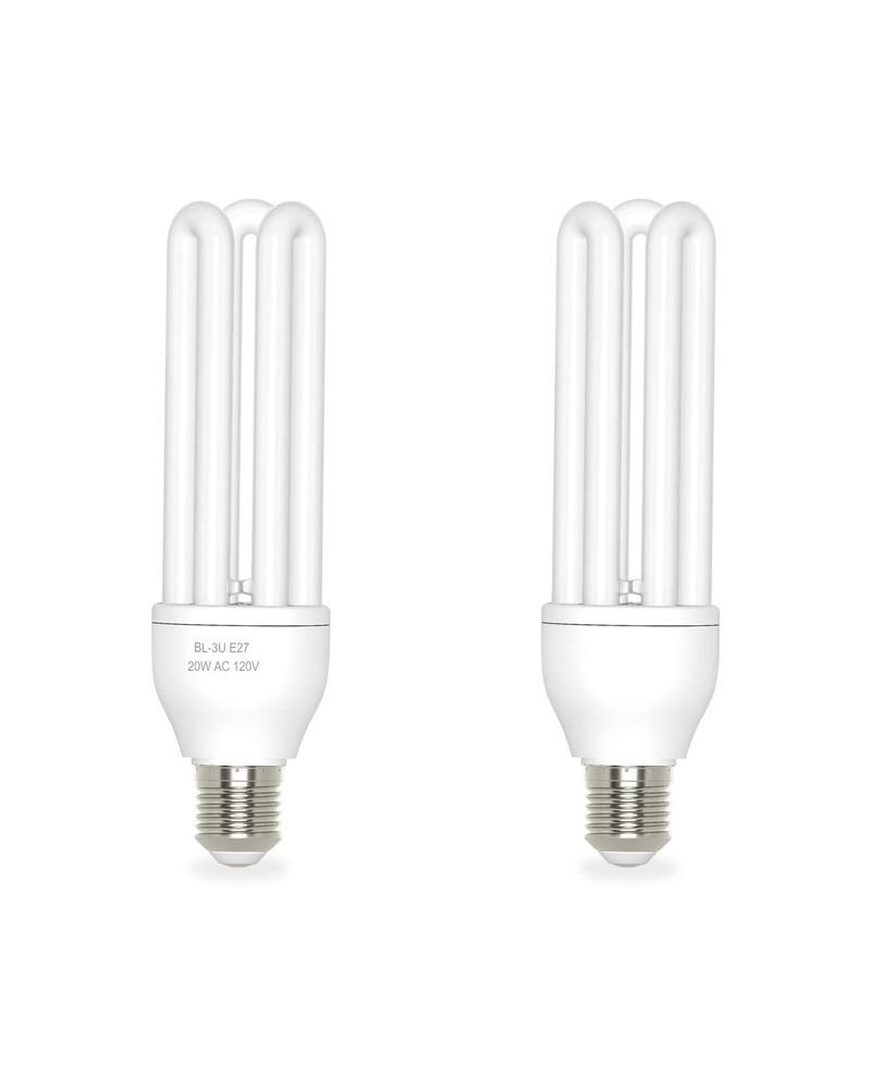 2 Pack 3U 20W Replacement Bulbs for 20W Bug Zapper with E27 Base, Compatible