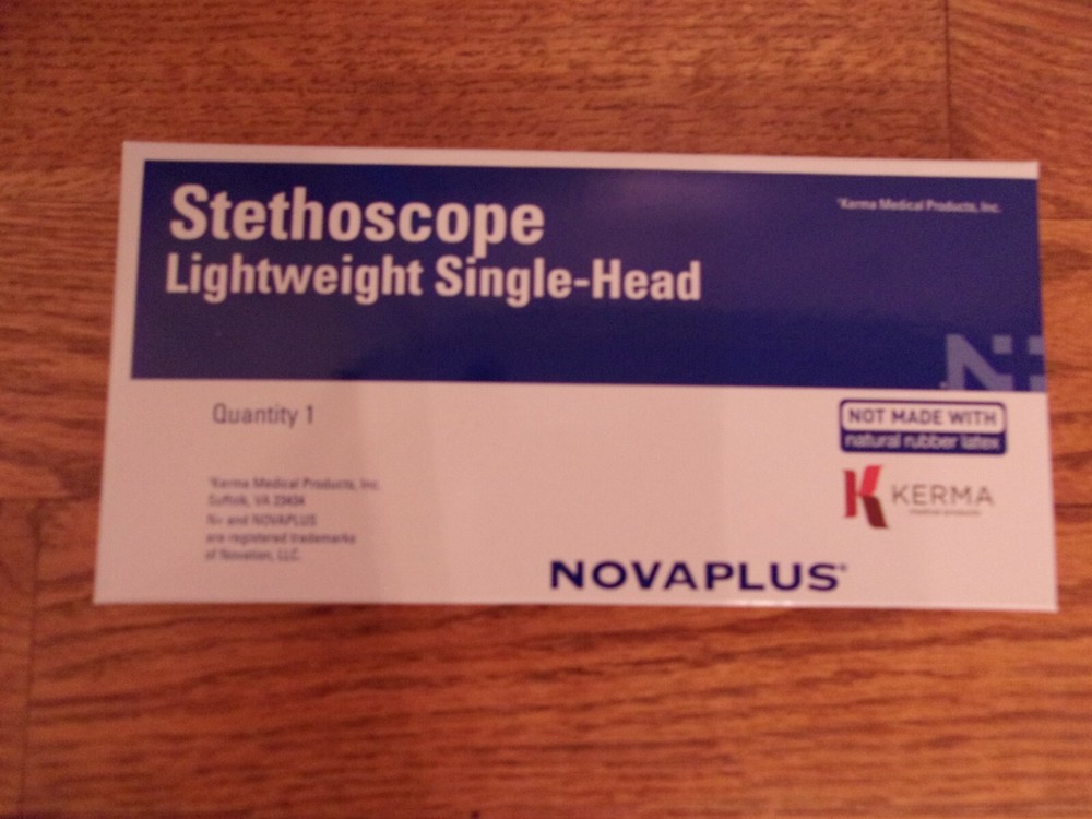 12 Pack - Kerma Novaplus # V4610A Lightweight Single-Head Stethoscope - Blue