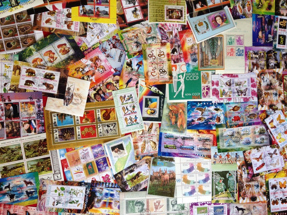 Worldwide Foreign Souvenir Sheets Stamp Collection Lot // 8 DIFFERENT SHEETS