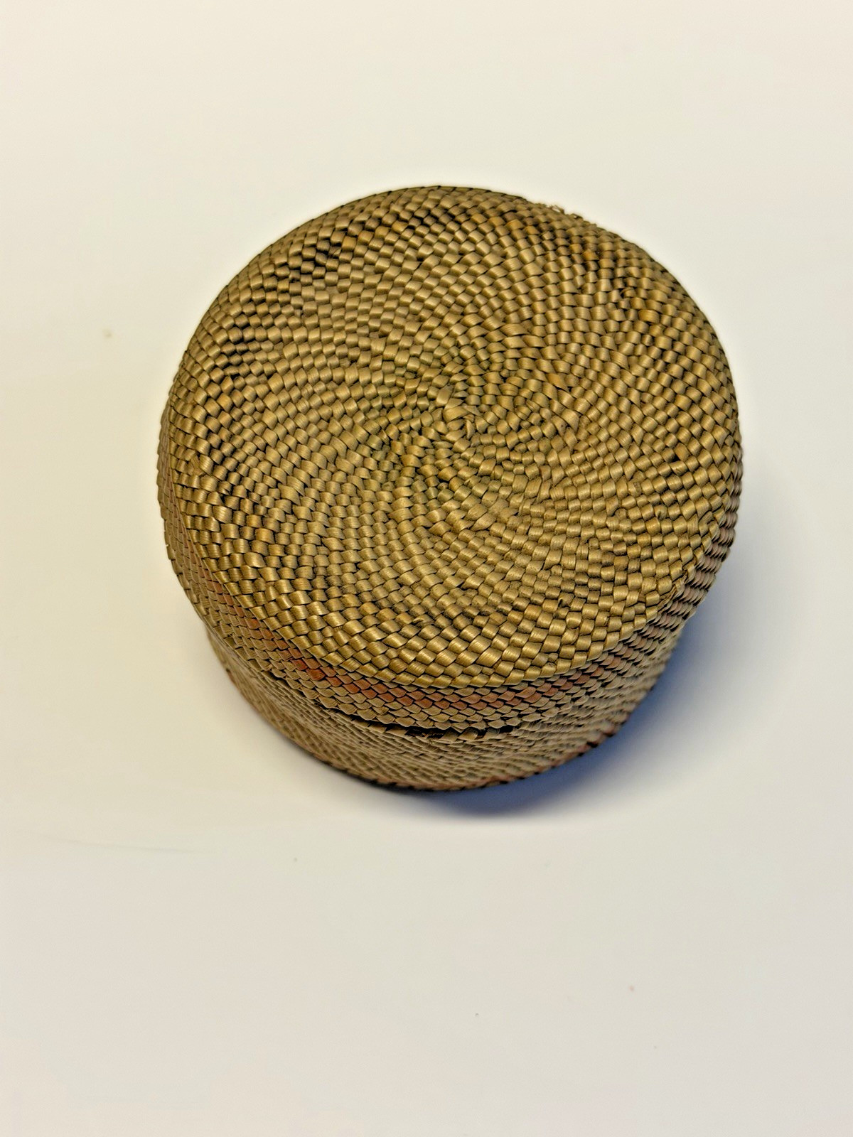 Antique Native American Indian Nootka Lidded Nootka Basket; Early 1900's; #A19