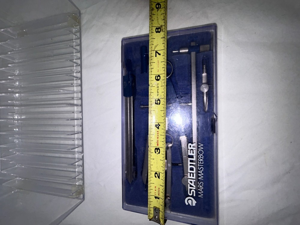 6-Piece Staedtler Mars Superbow Compass Set Germany Drafting Tools Vintage NOTE