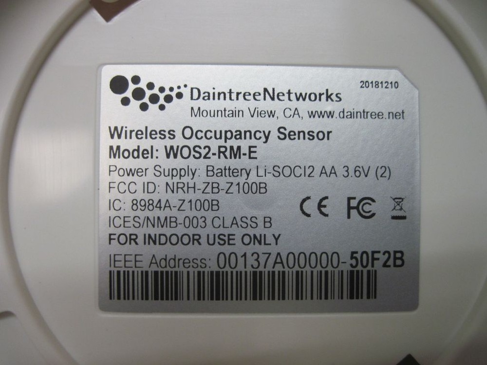 DainTree WOS2-RM-E Wireless Occupancy Sensor 360° Extended Coverage *BOX OF 10*
