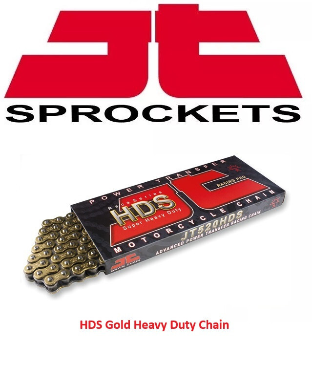 JT Front Rear Sprocket Kit 14T 38T and Gold HD 520 Chain Raptor 700 YFZ450R X