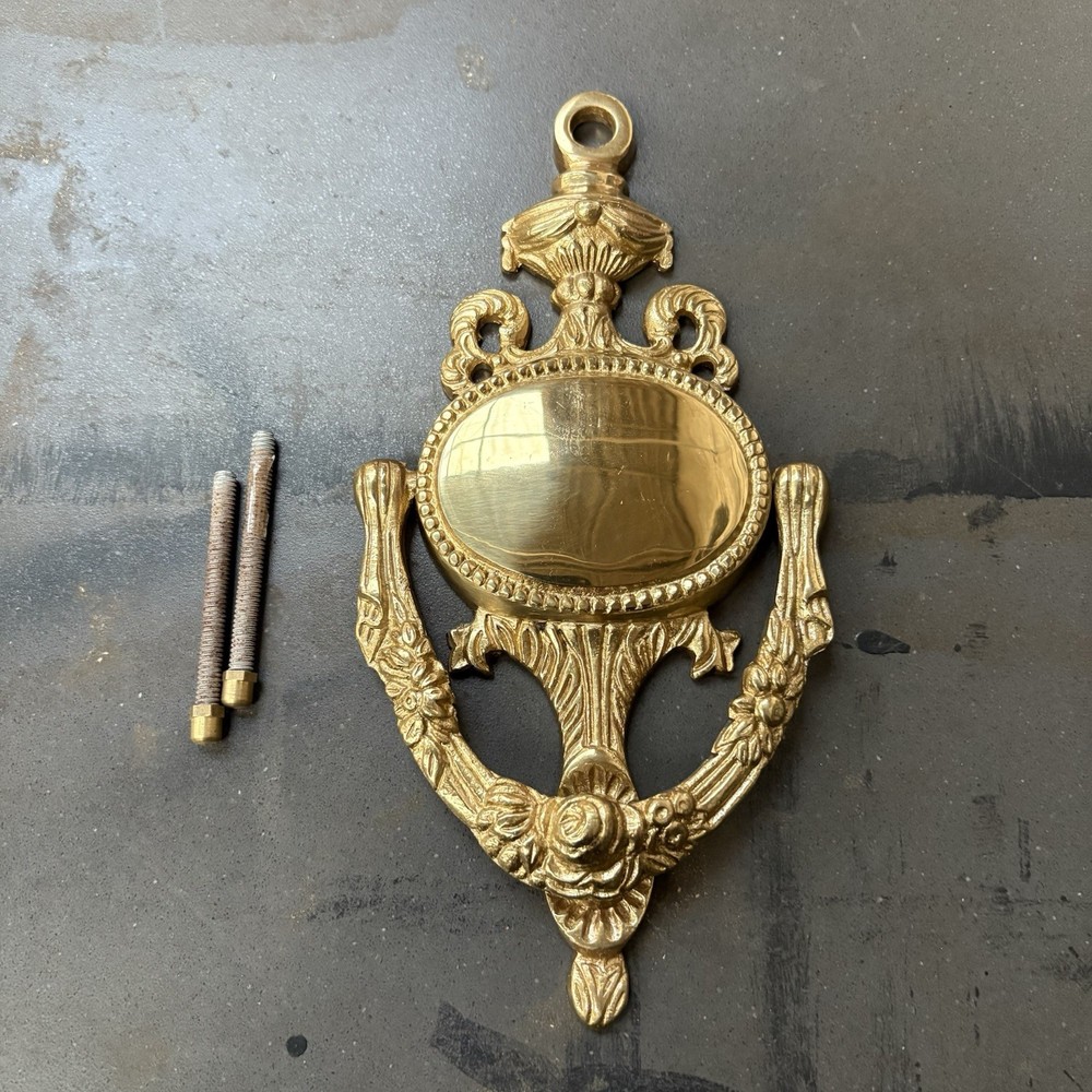 Vintage Heavy Large Solid Brass Door Knocker Victorian Style