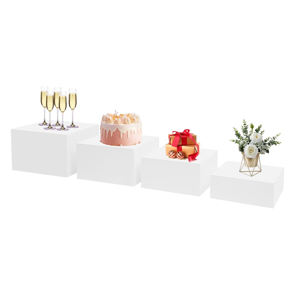 4pcs Cupcake Display Stand Acrylic Buffet Riser Multi-purpose Nesting Stand