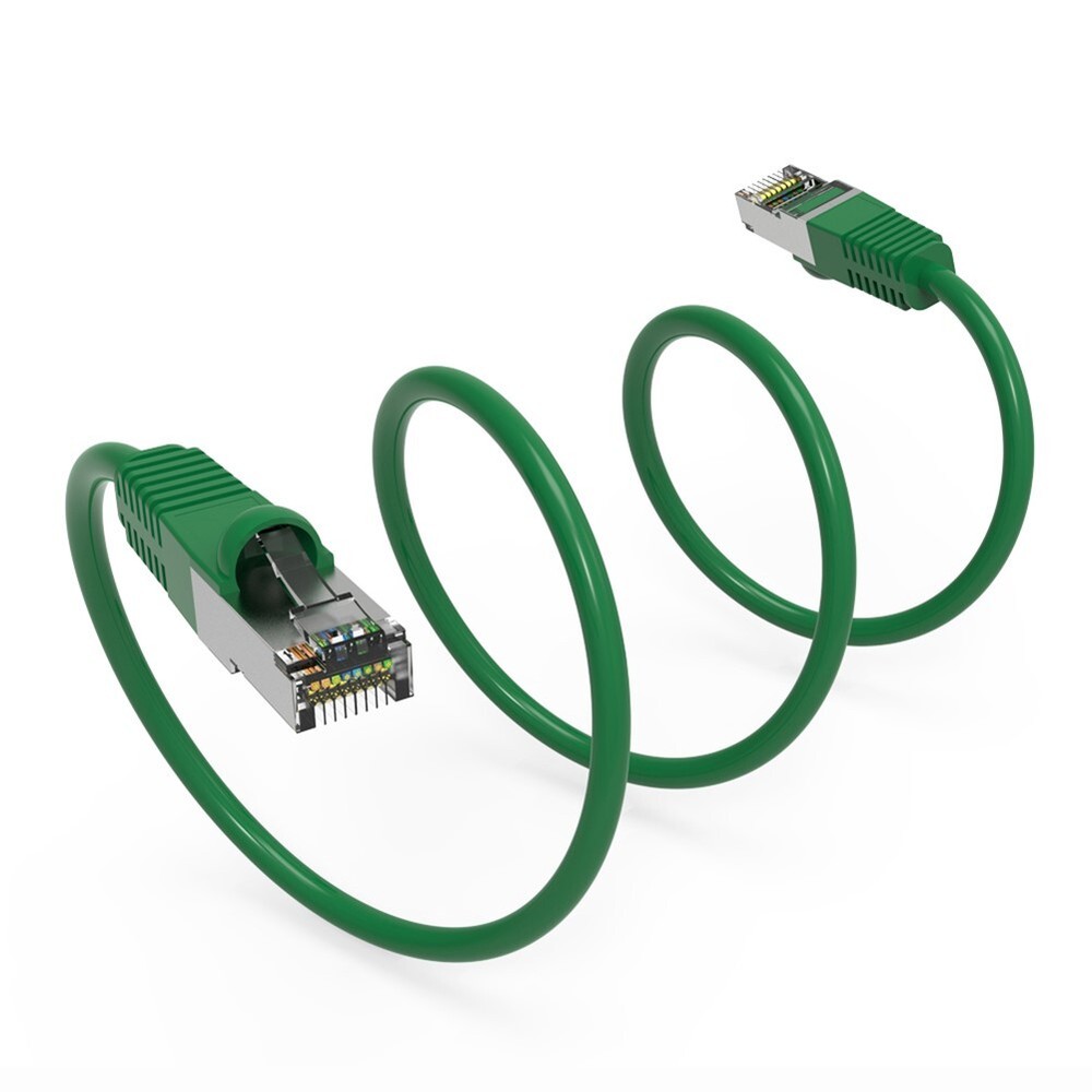 4FT Cat5E RJ45 Ethernet LAN Network FTP Shielded Patch Cable Pure Copper Green