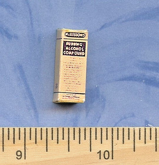 Dollhouse Miniature  Size Rubbing Alcohol  Box