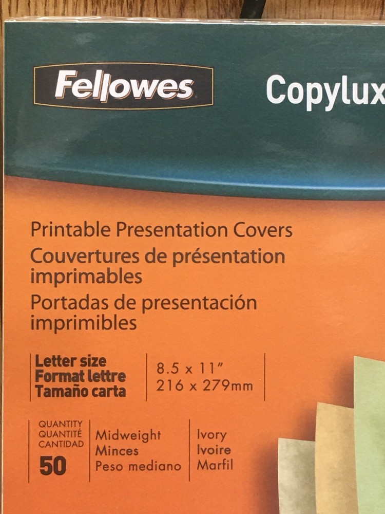 Fellowes CRC52191 Copylux Binding Covers. 2 Pk