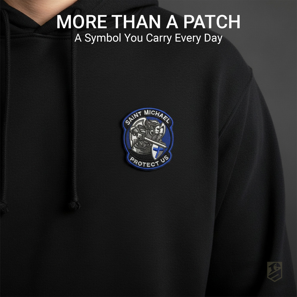 2Pcs Saint Michael Patch, Embroidered Hook & Loop Morale Military St Michael