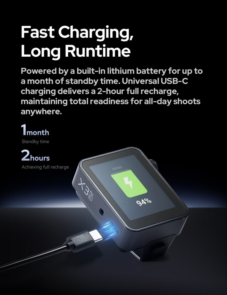 Godox X3 Pro N Touchscreen TTL Flash Trigger for Nikon 2.4G Wireless LCD Screen