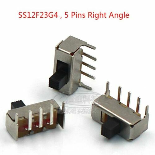Microswitch 5 Pins Right Angle PCB Panel Horizontal Slide Switch 4mm Terminal