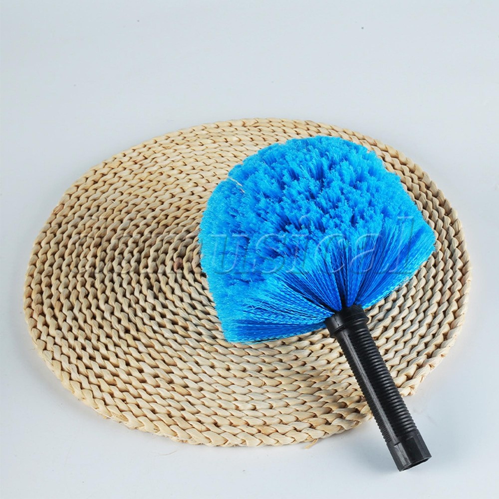 Blue Cobweb Head Brush with Soft Bristles 3/4inch Threaded for Corner
