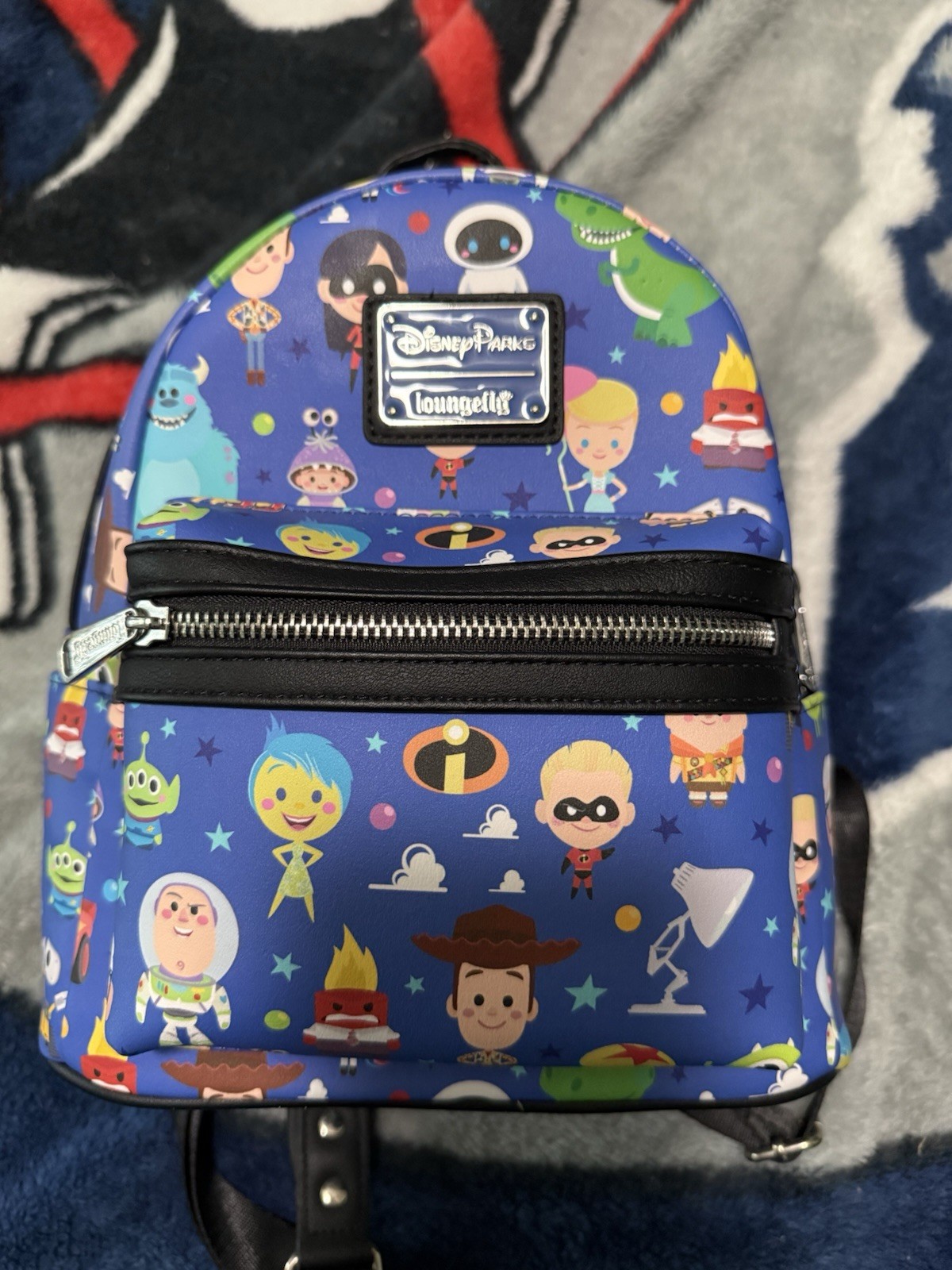 Loungefly Disney Pixar Mini Backpack Blue Toy Story Monsters Inc Incredibles