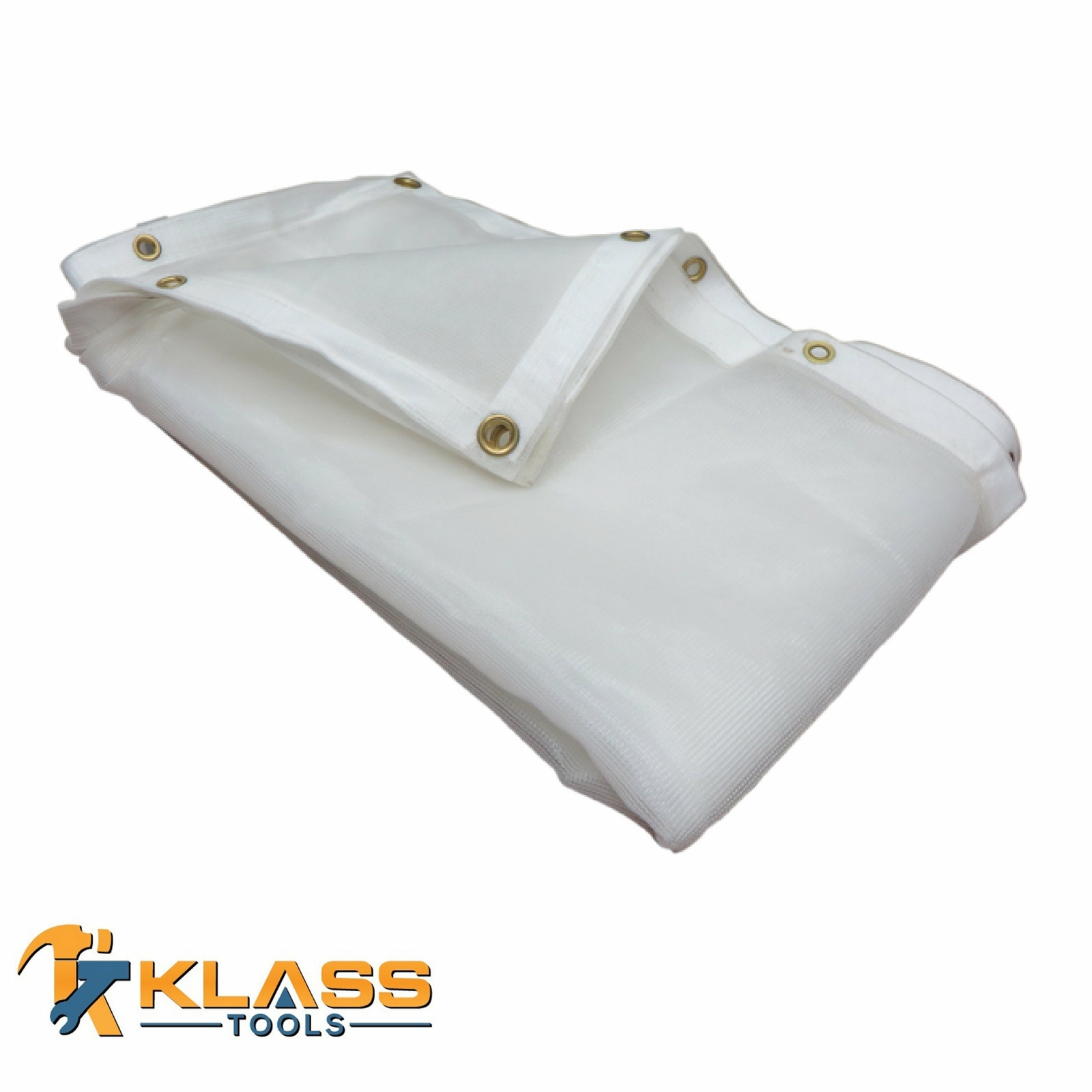 Heavy Duty White Shade Mesh Tarp (Comes in 44 Different Sizes) by KlassTools