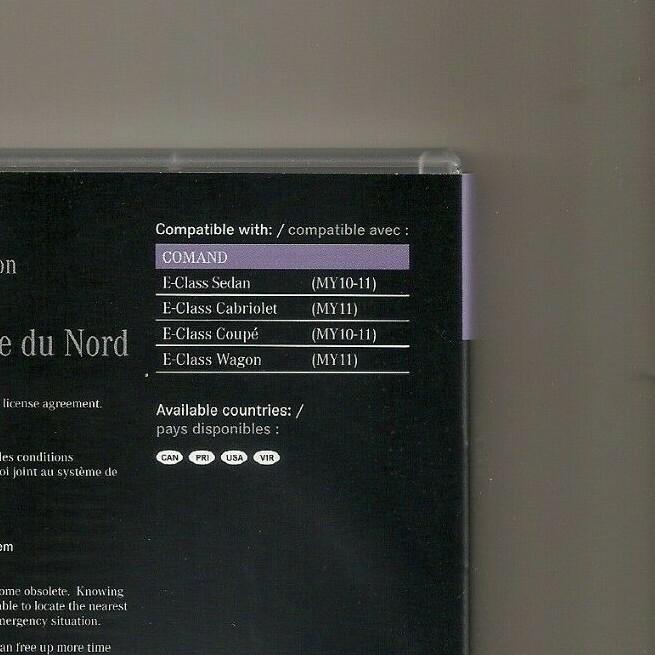 2010 2011 Mercedes E-Class E350 E550 E63 Sedan Coupe Navigation DVD Map Update