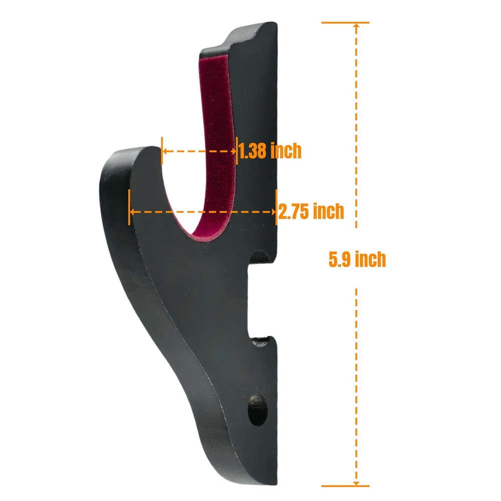2/Set Sword Hook Wall Mount Samurai Sword Hanger Display Holder Adjustable fo...