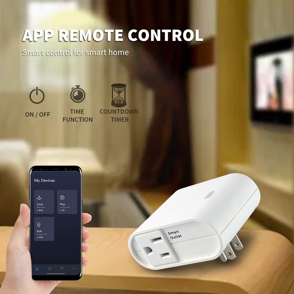 Zwave Smart Light Dimmer Plug, Plug-in Socket, Built-in Repeater, Z Wave Hub ...