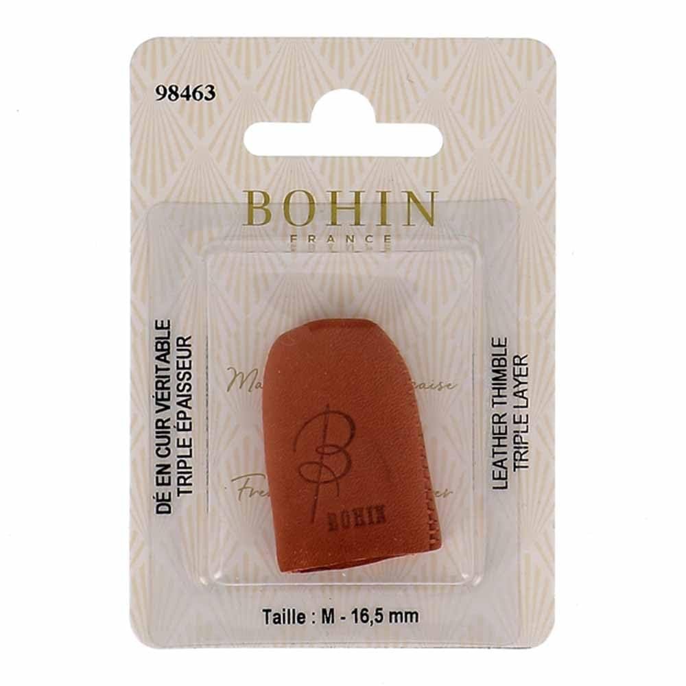 Bohin 98463 Leather Thimble Size Medium sz m, Brown