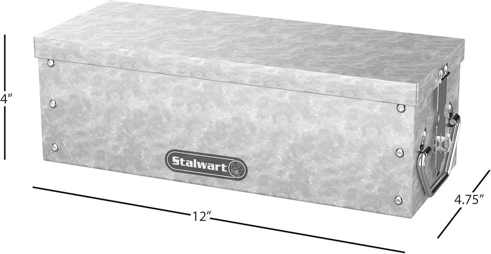 Metal Lock Box Small Security Safe Waterproof Stackable Storage Chest