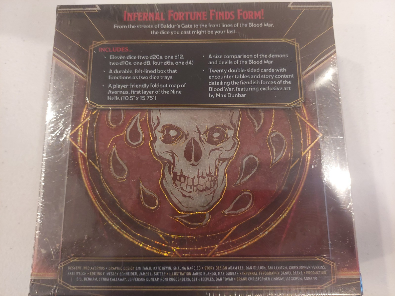 WOTC D&D 5th Edition Baldur's Gate Descent into Avernus Dice